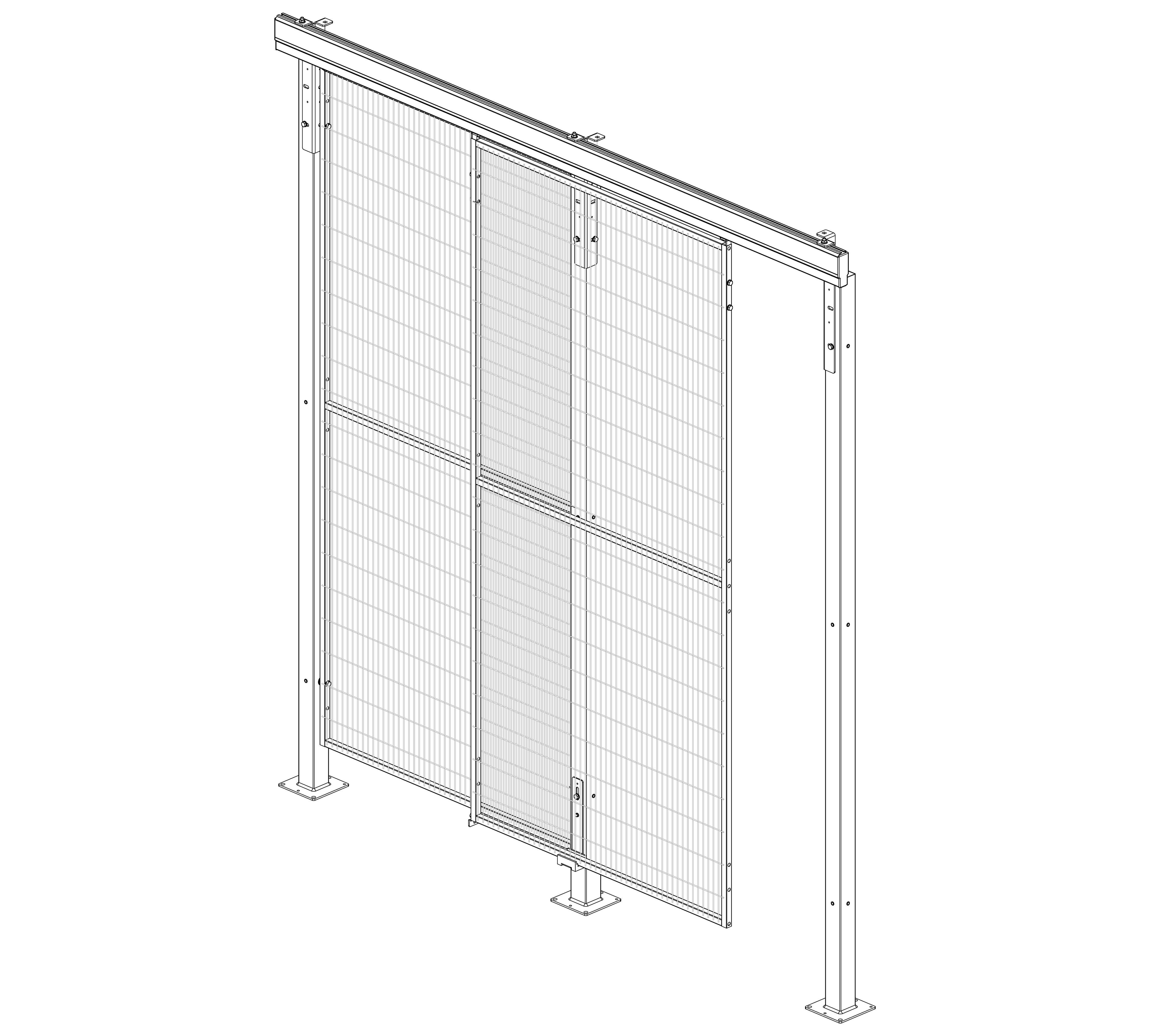 Protezioni Perimetrali Satech - Porta Standard Scorrevole a Guida Superiore
