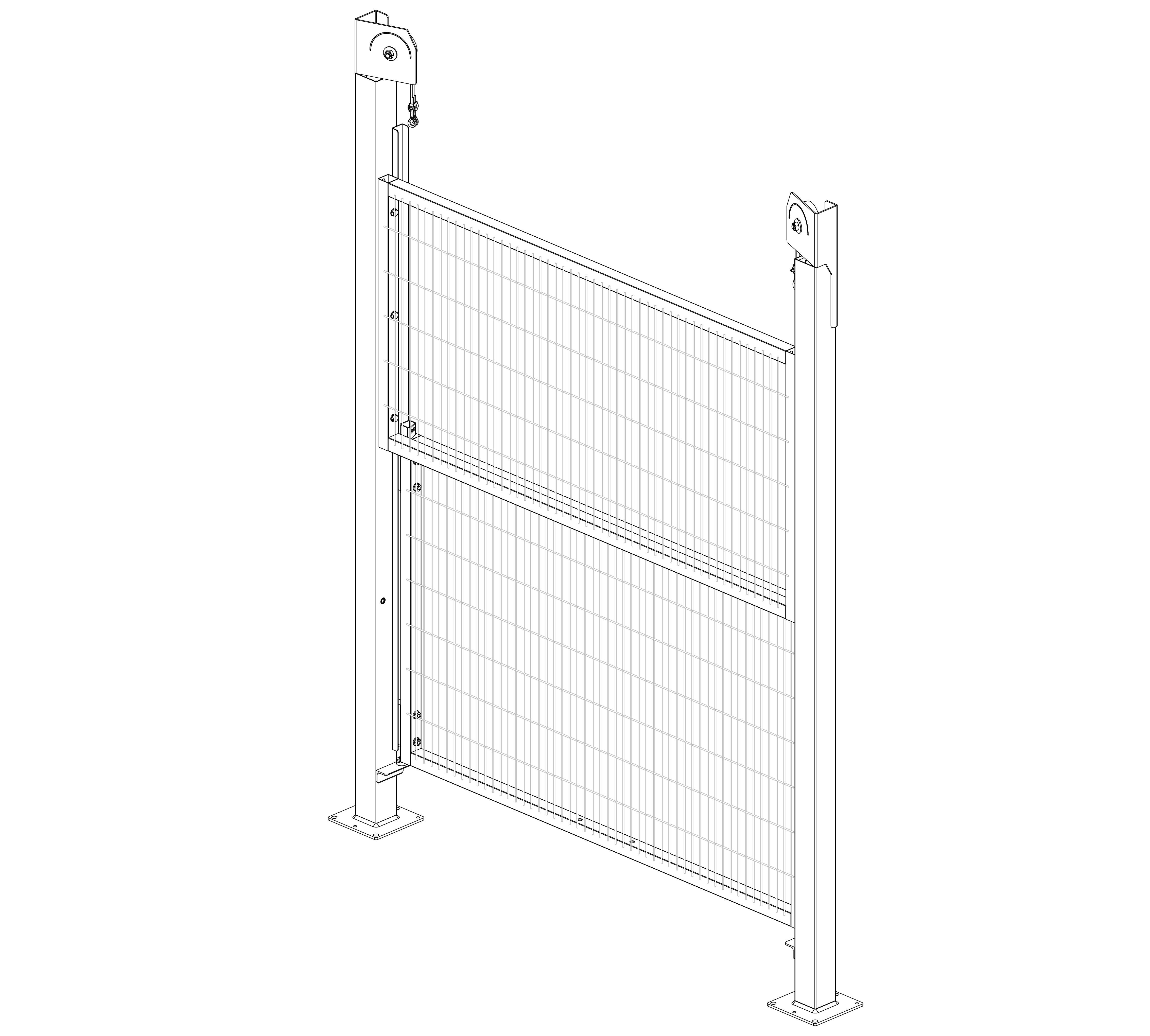 Protezioni Perimetrali Satech - Porta verticale manuale (Standard non a stock)