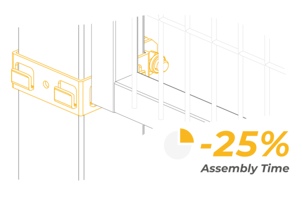 Seria STRONG, osłony obwodowe dla robotów przemysłowych, oszczędzają do 25% czasu przy montażu za pomocą Opatentowana obejma