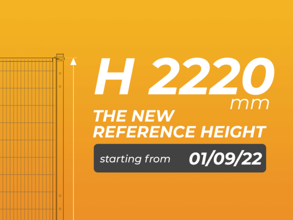 Desde el 1 de Septiembre 2022, H 2220 es la nueva altura de rerefencia de los vallados perimetrales Satech