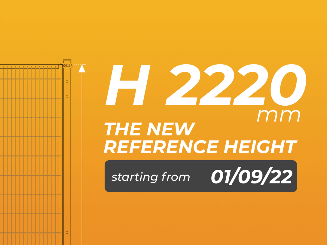 Desde el 1 de Septiembre 2022, H 2220 es la nueva altura de rerefencia de los vallados perimetrales Satech