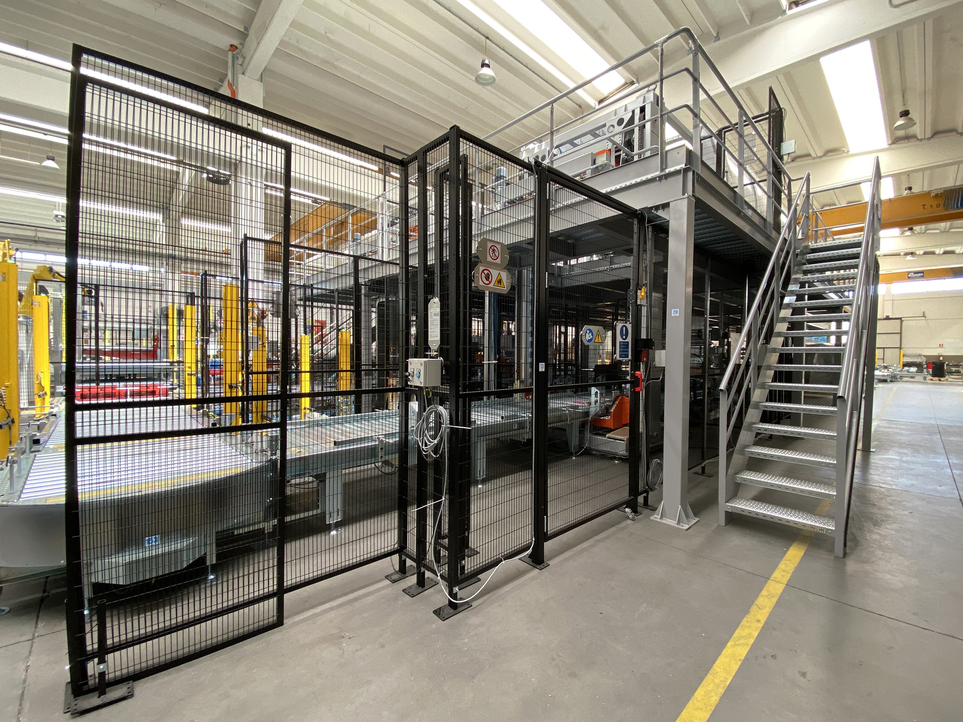An installation picture of Satech FastGuard Safety Perimeter Safety Fences