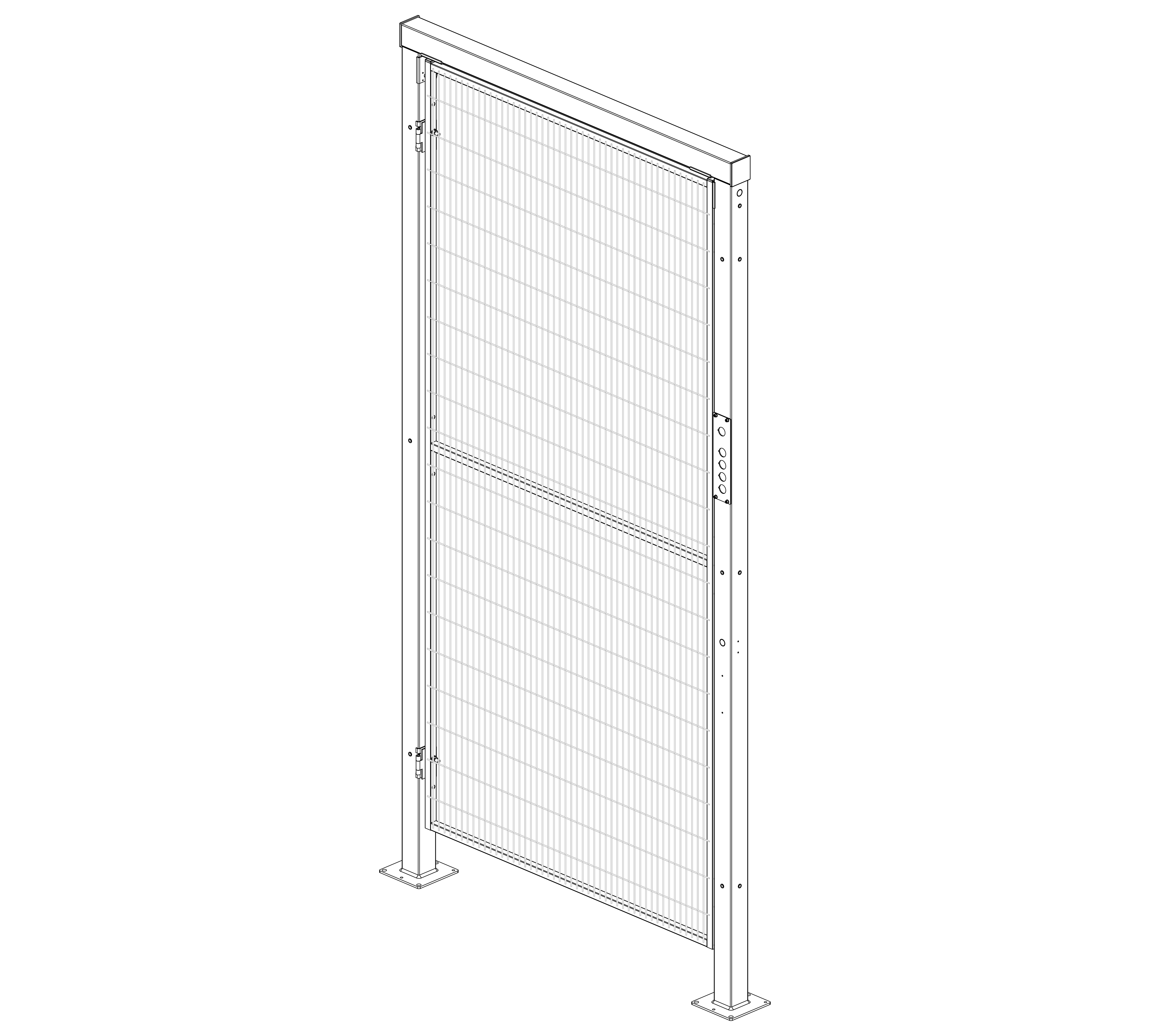 Technical drawing of Satech's Plug and Play door