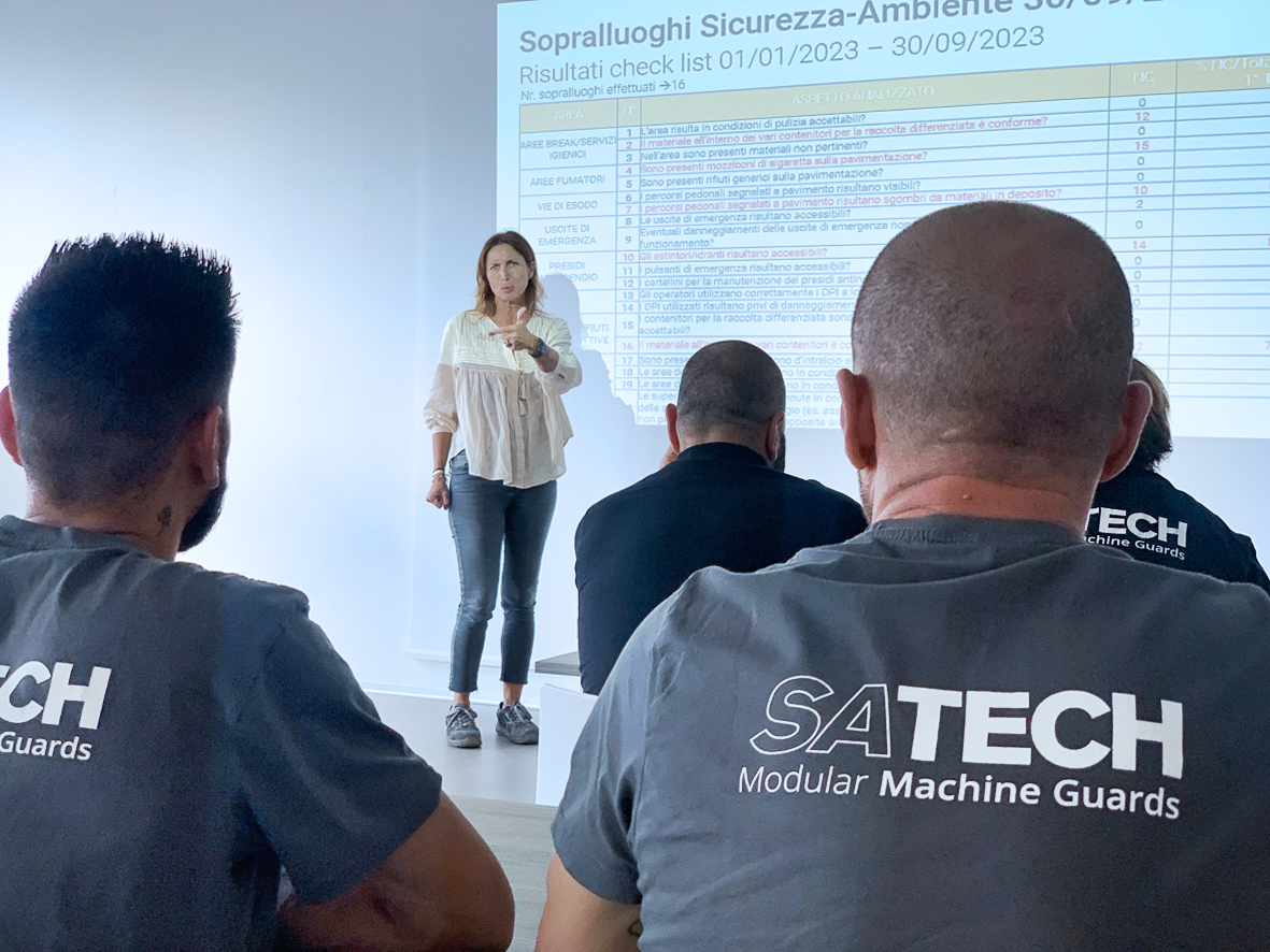 Foto dal Workshop di formazione su Salute e Sicurezza sul lavoro tenuto a Satech