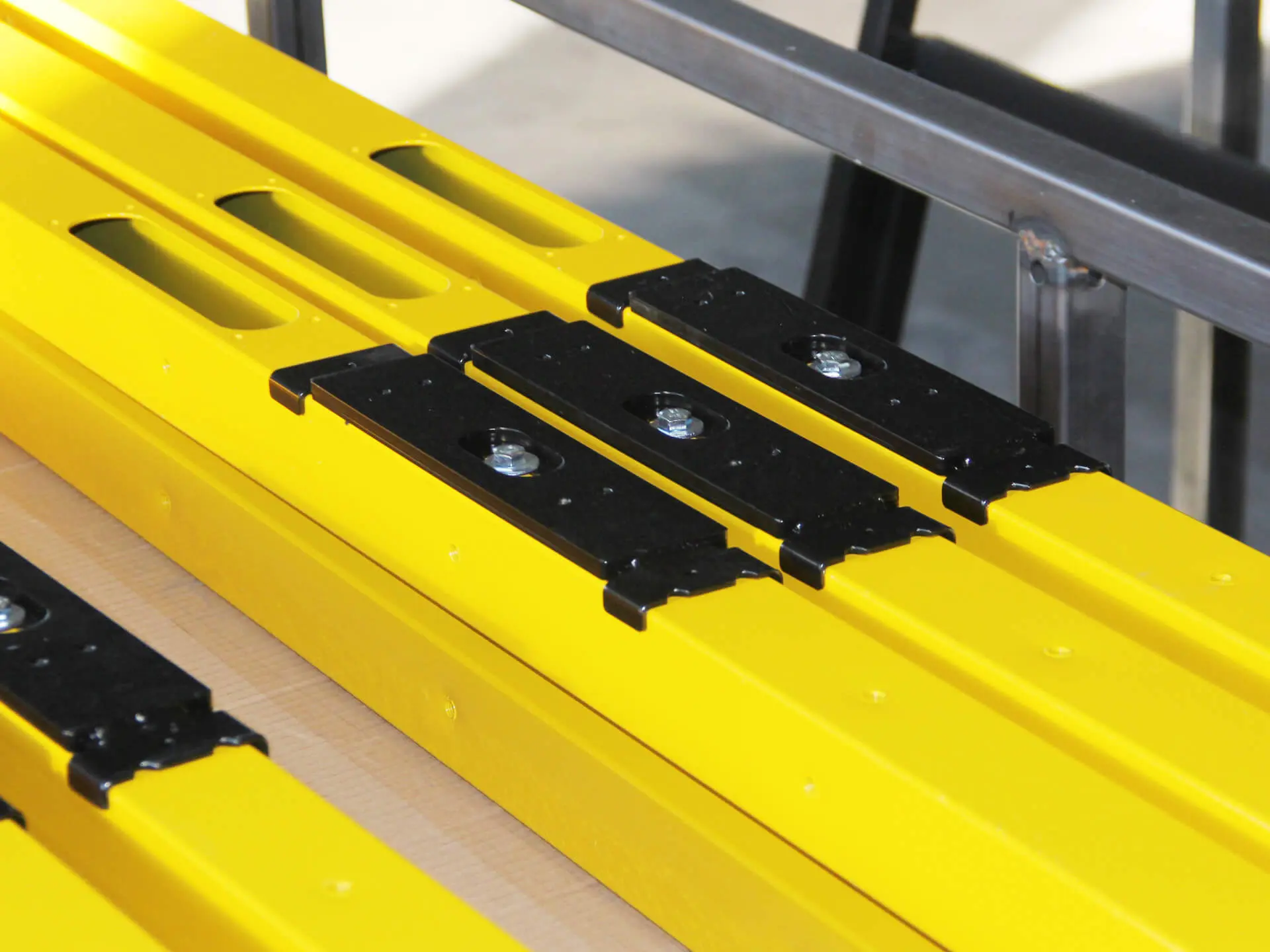 To support the integration of Interlocking Devices into your guards, we offer Laser-cut posts with housings for control panels and electronics, and custom-made brackets.