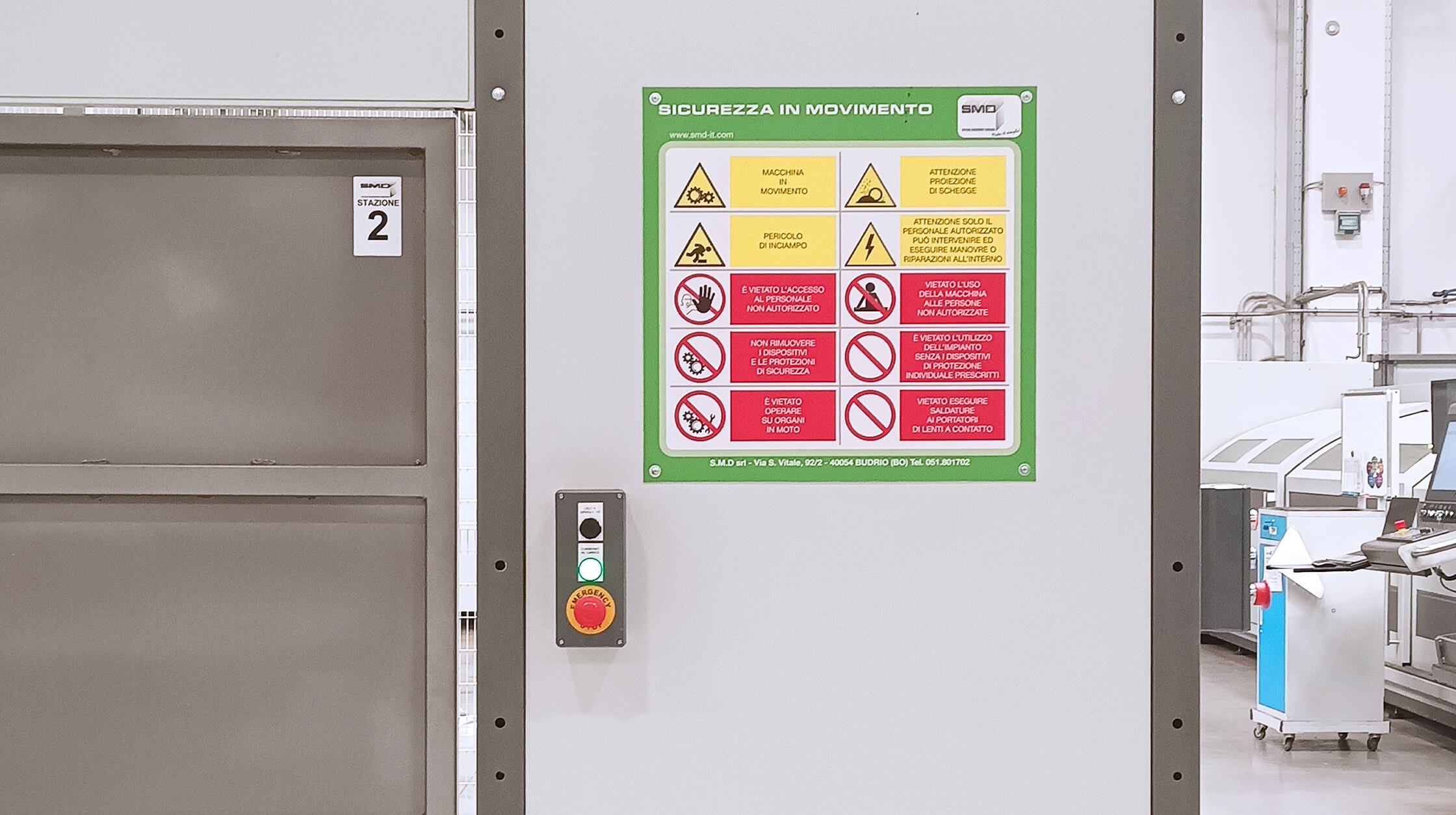 Installazione di Satech FullSteel, una Misura di Sicurezza implementata nel quadro di un'Analisi dei Rischi effettuata secondo EN ISO 12100