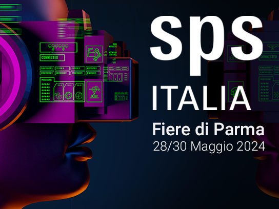 Banner della Fiera SPS 2024 (Parma, Italia)