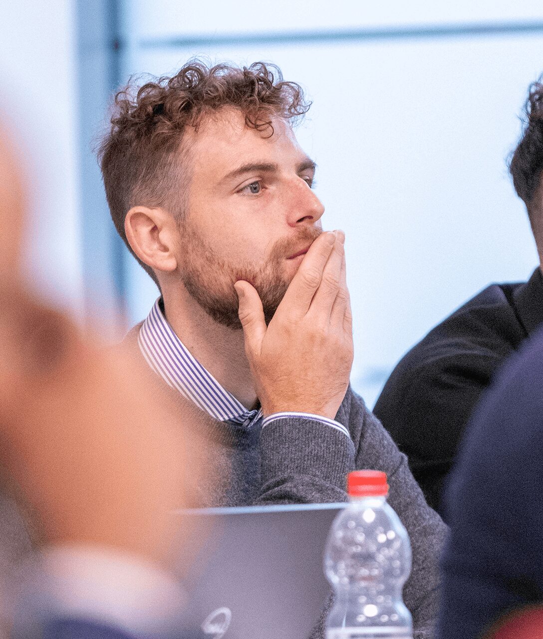 Close-up of a member of the Satech Team captured during the 2024 Sales Conference