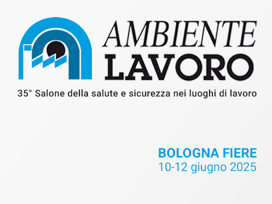 Banner della fiera AMBIENTE E LAVORO 2025 (Bologna, Italia)
