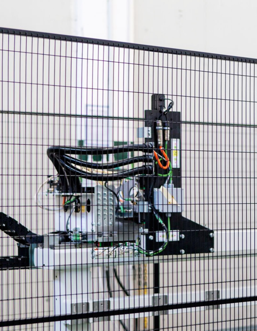 Satech perimeter protections surround industrial robot.